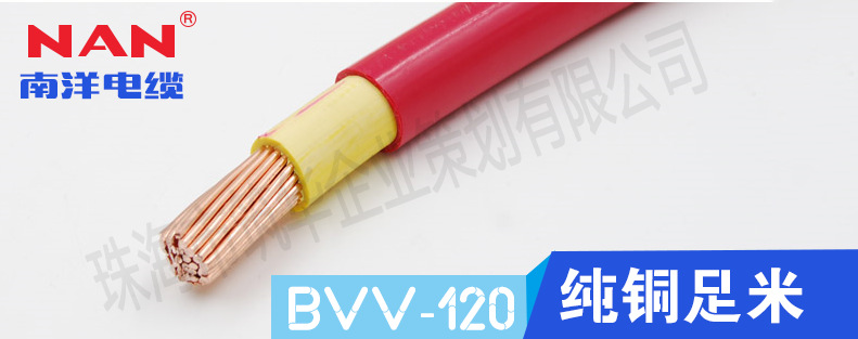 低壓電線(xiàn)BVV-120mm2（廣州南洋電纜）